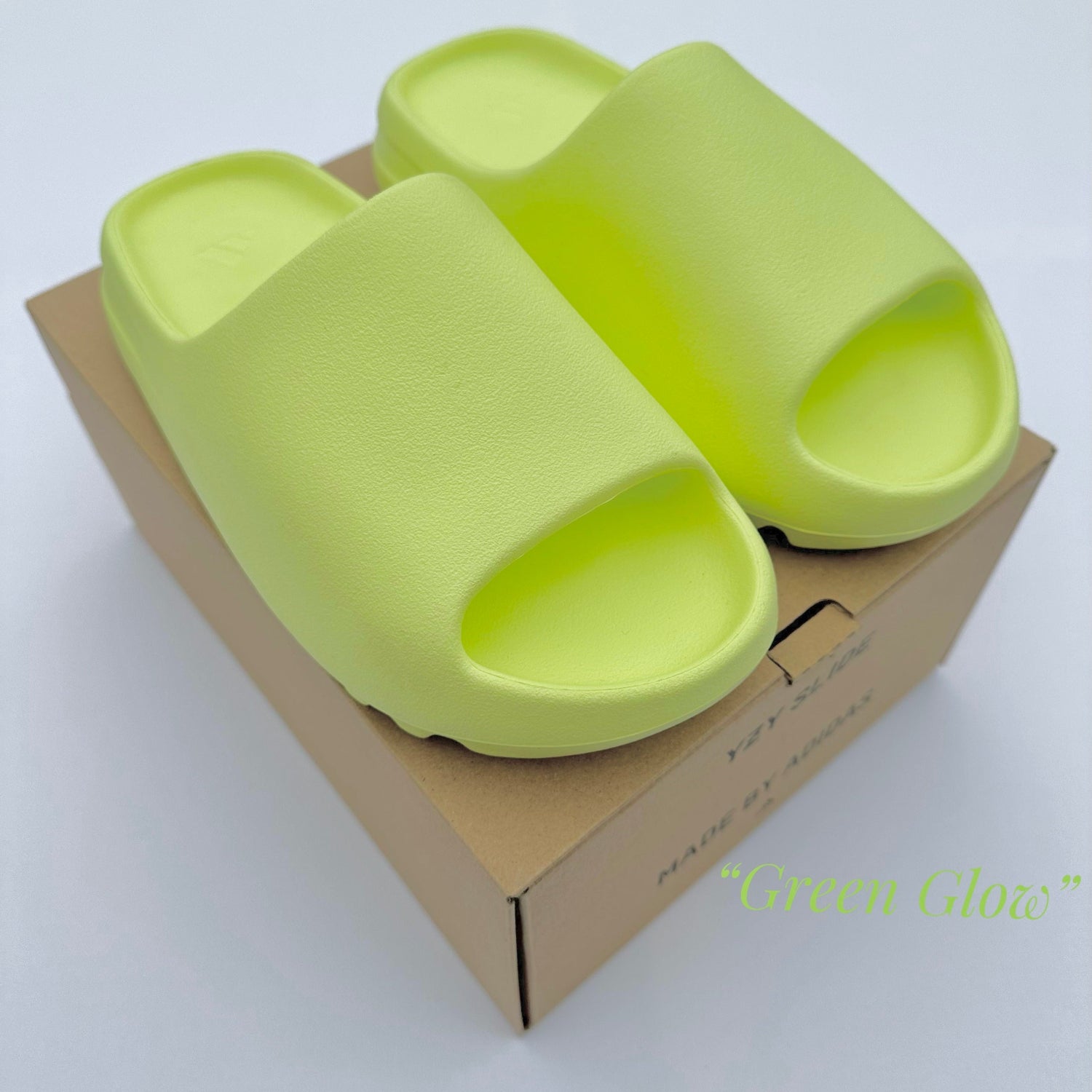 Yeezy Slides Green Glow