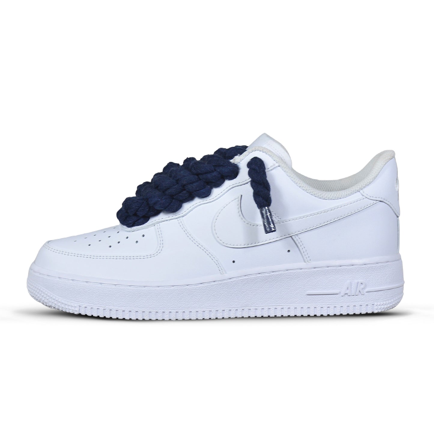 Air Force 1 Low Custom Rope Laces White Blue Navy
