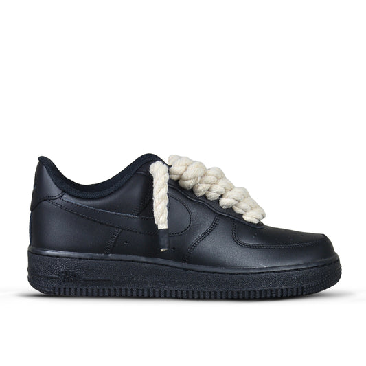 Air Force 1 Low Custom Rope Laces Black