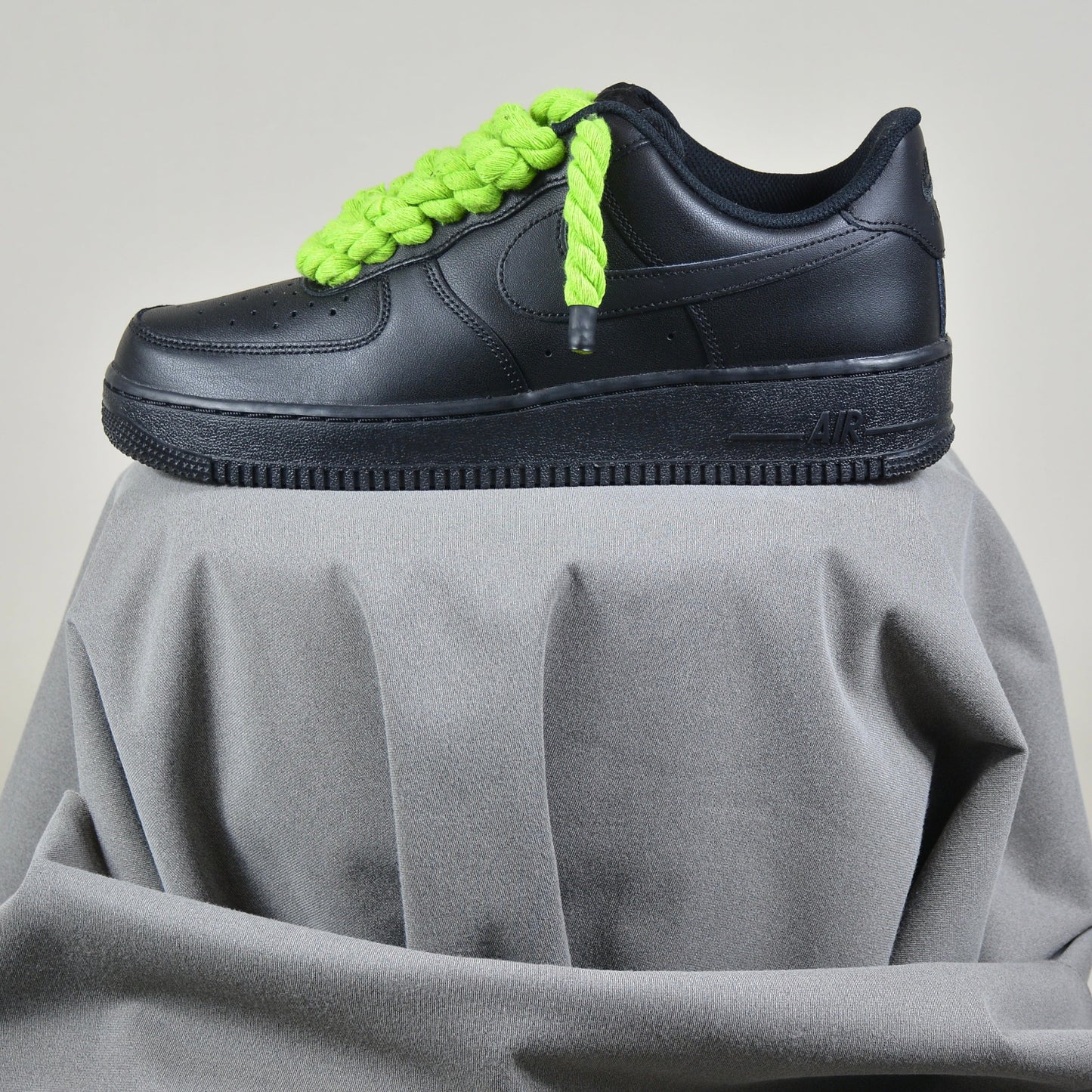 Pantofi Sport Nike Air Force 1 Low Custom Rope Laces Verde Monster-Siret gros verde neon