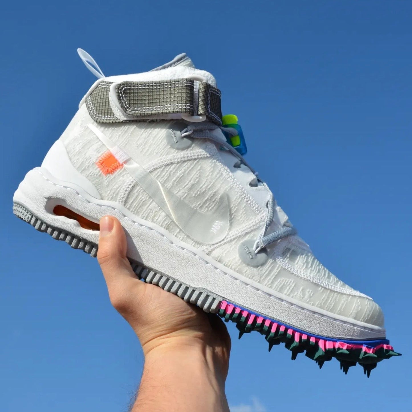Air Force 1 mid x Off White Alb