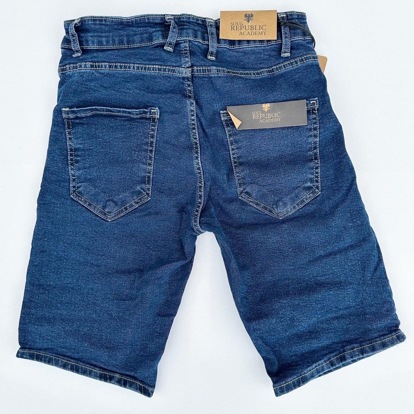 Blugi Scurti Denim Slim Fit Albastru