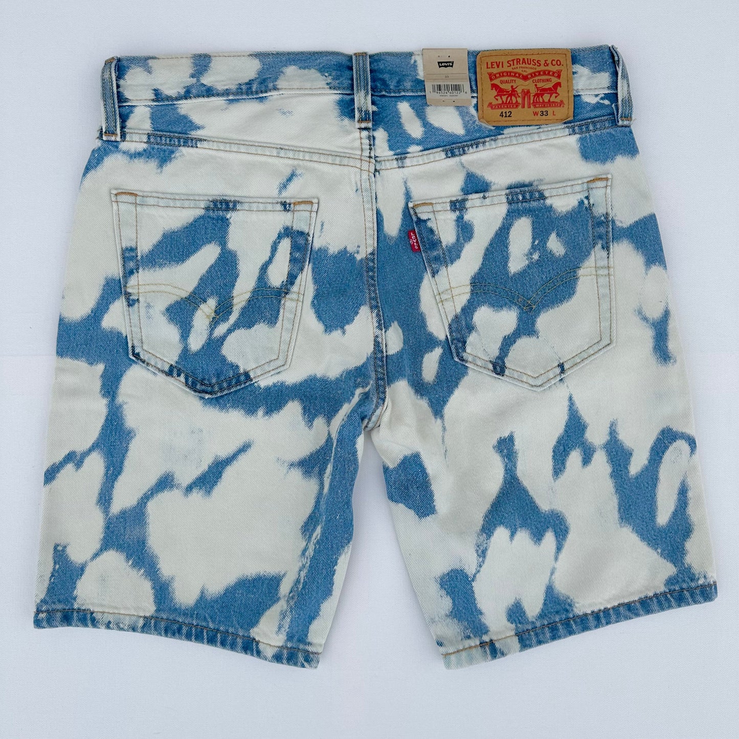 Blugi Scurti Levis Strauss Albastru Cow Print
