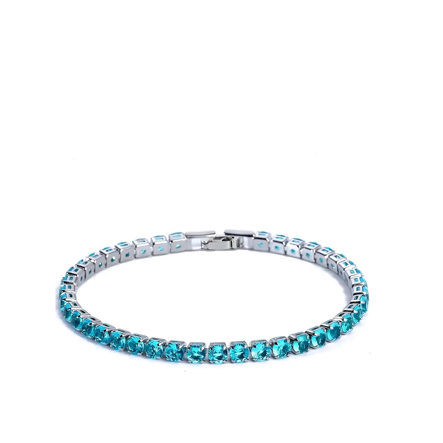 Bratara Tennis Baby Blue Rotund