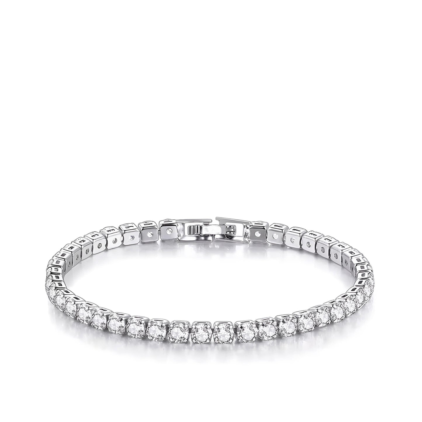 Bratara Tennis Argintiu Cubic