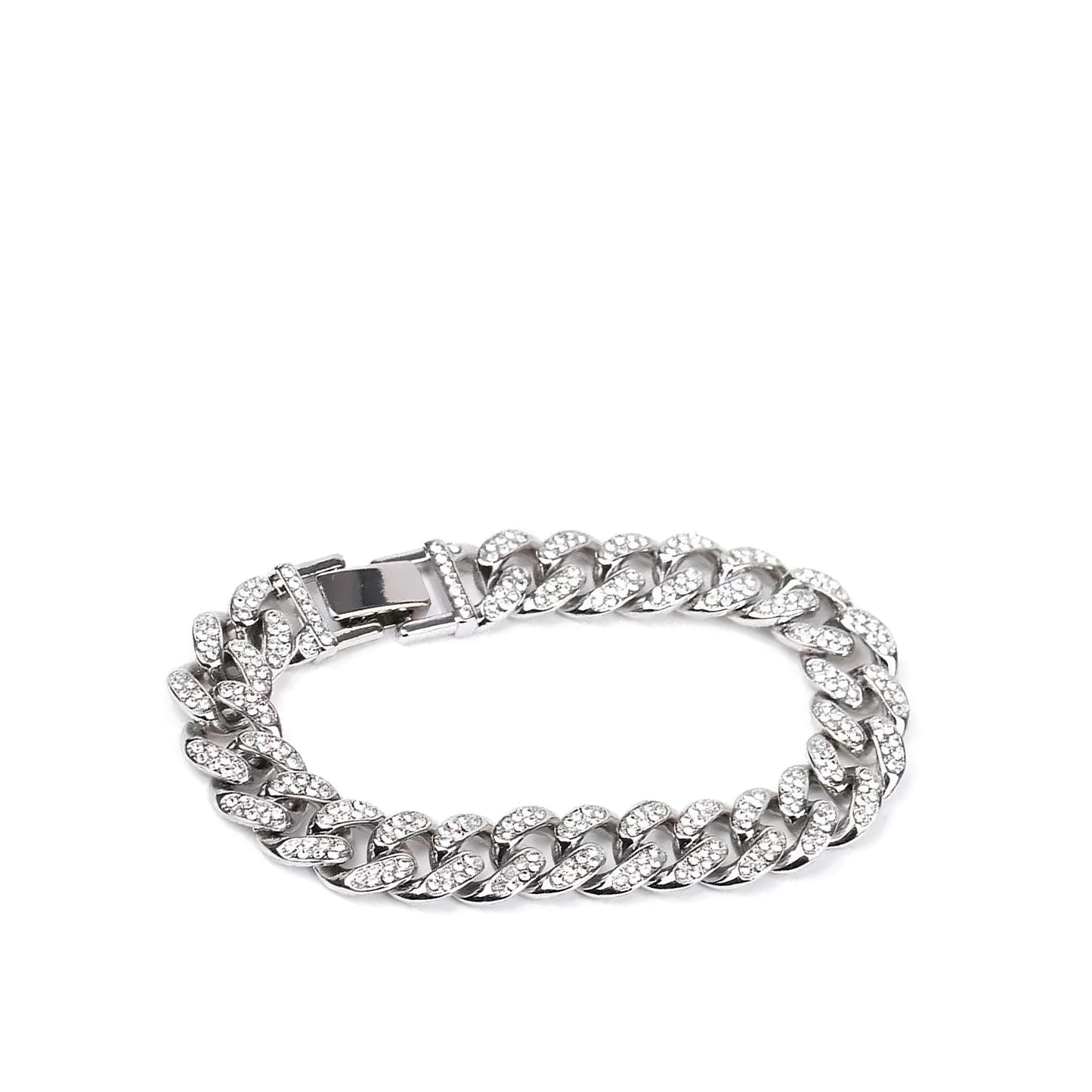 Bratara Tennis Cuban Argintiu