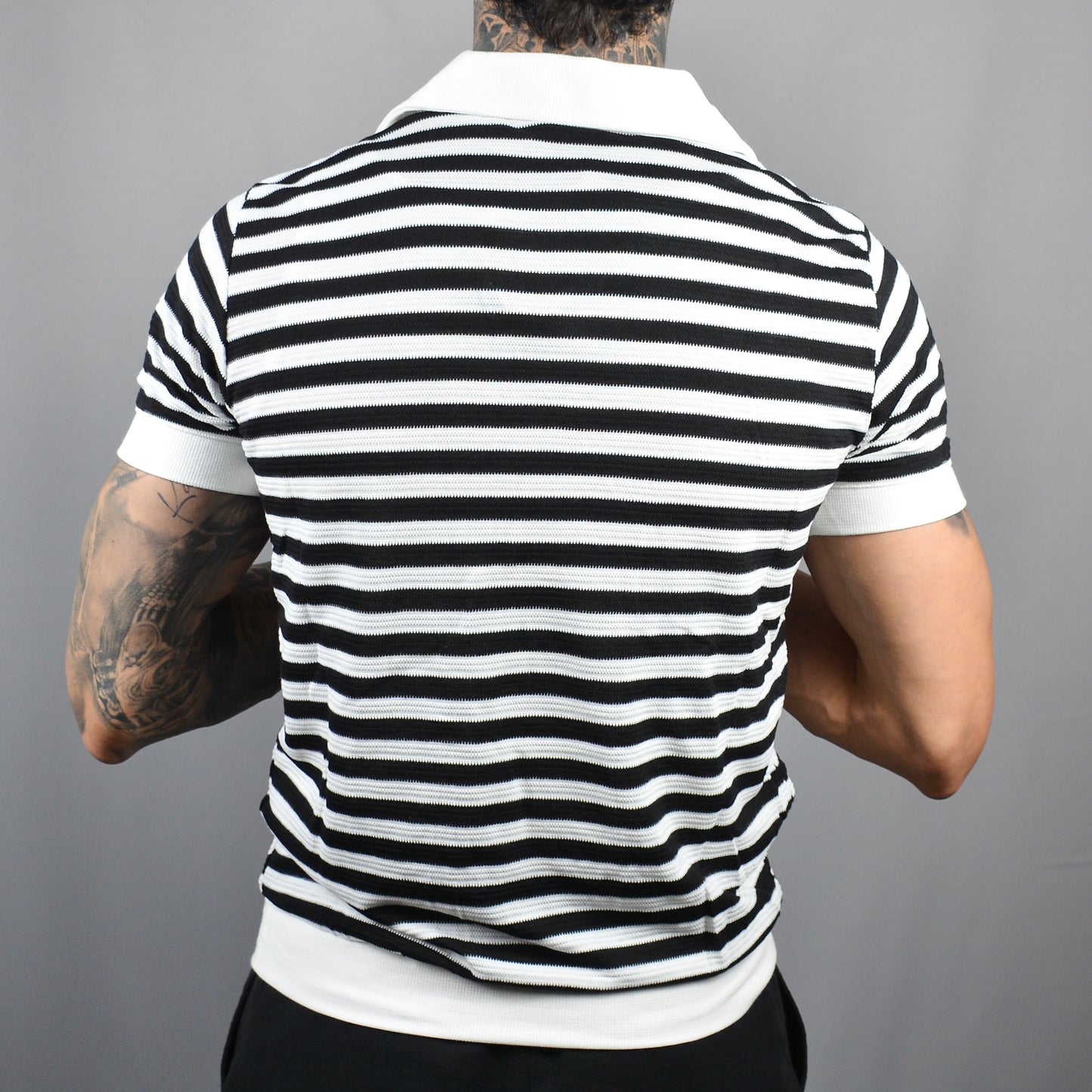 Tricou Polo Old Money Zebra White Black