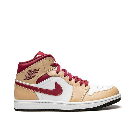 Air Jordan 1 Mid Light Curry Cardinal