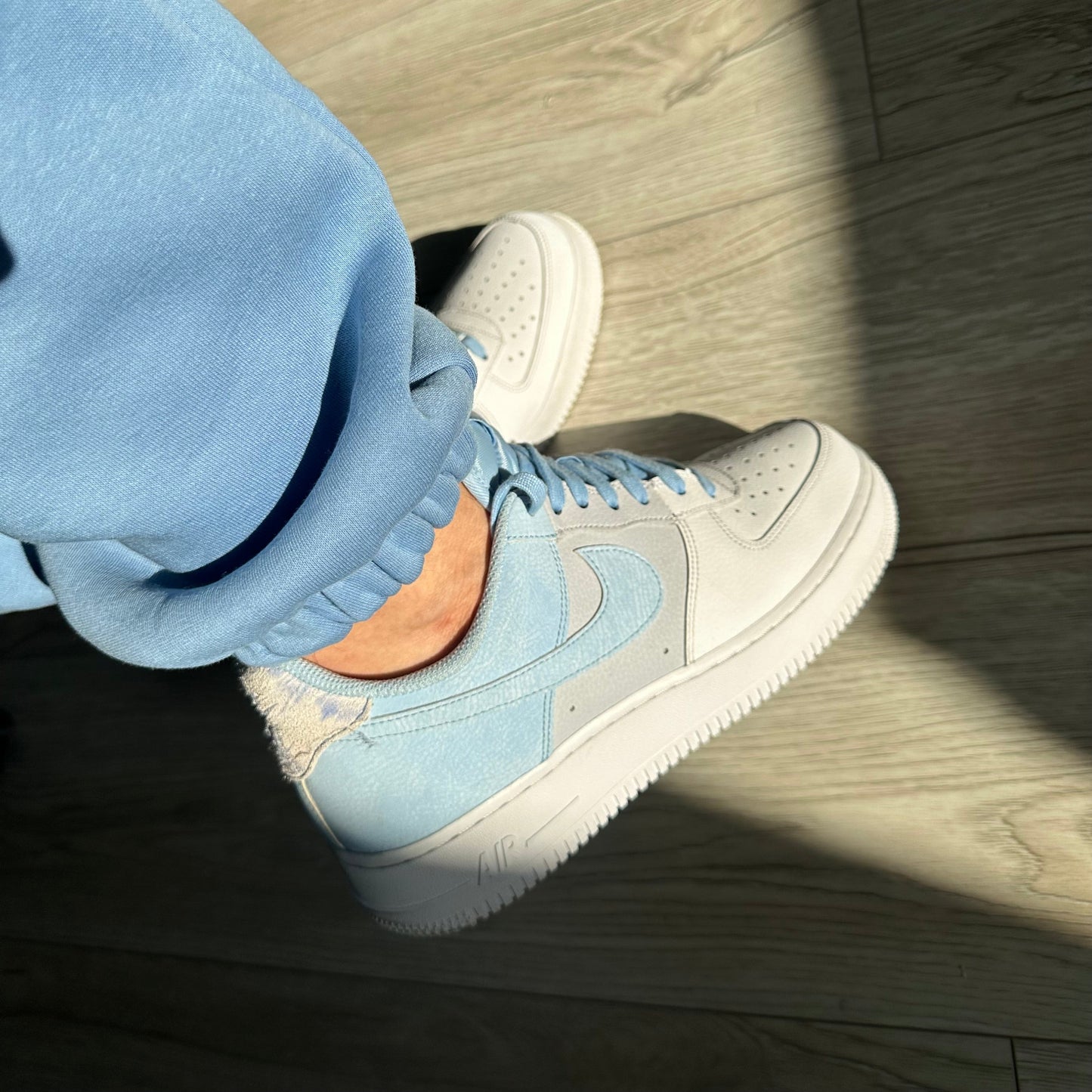 Pantaloni Sport-Casual Albastru Baby-blue