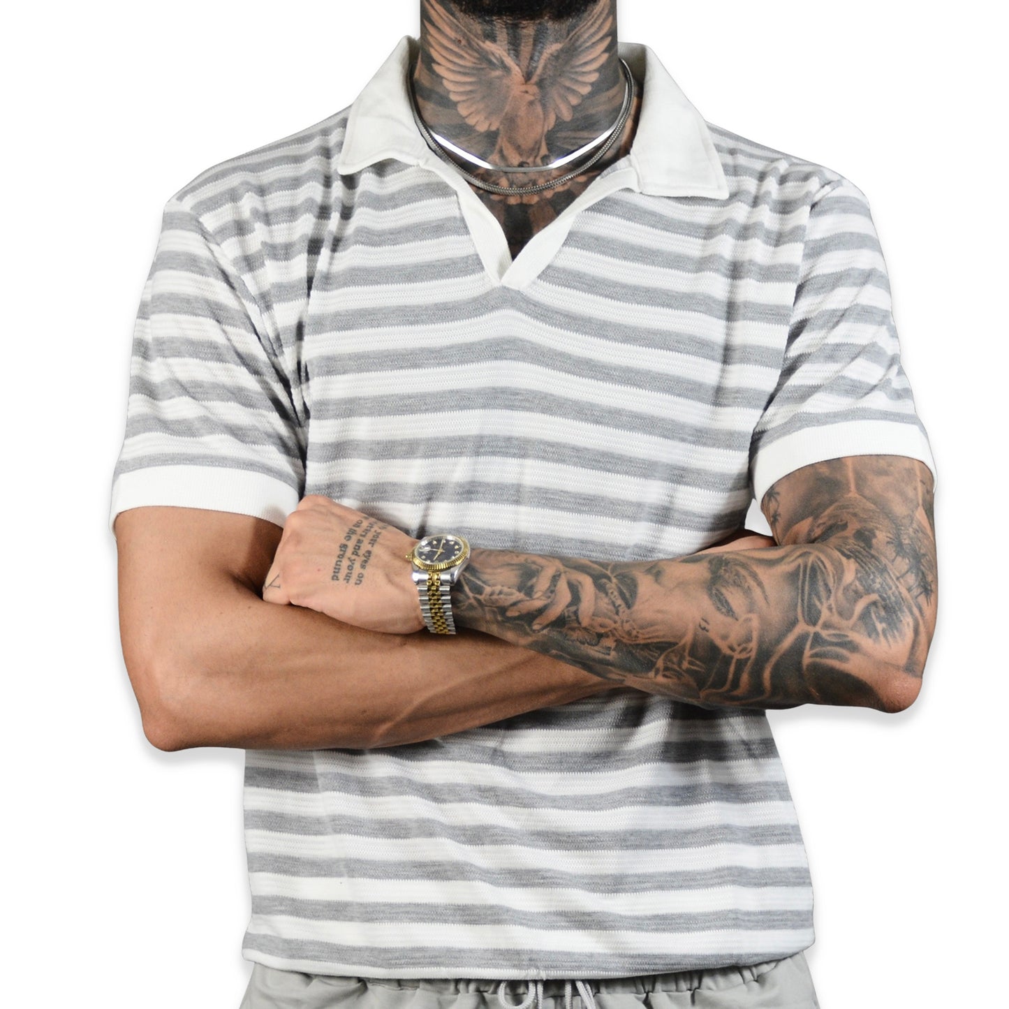 Tricou Polo Old Money Bumbac Gri