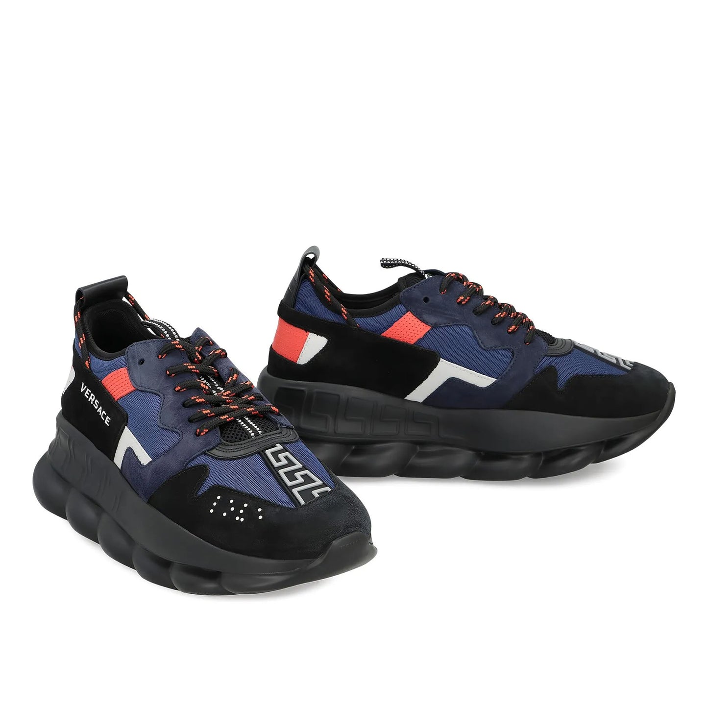 Pantofi Sport Versace Chain Reaction V3 Negru-Albastru inchis-Rosu