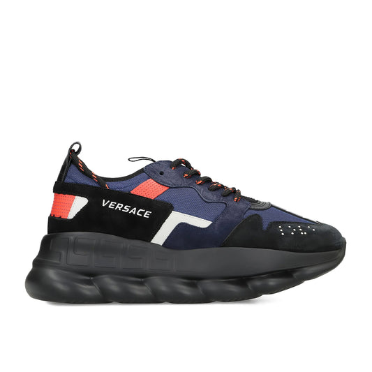 Pantofi Sport Versace Chain Reaction V3 Negru-Albastru inchis-Rosu