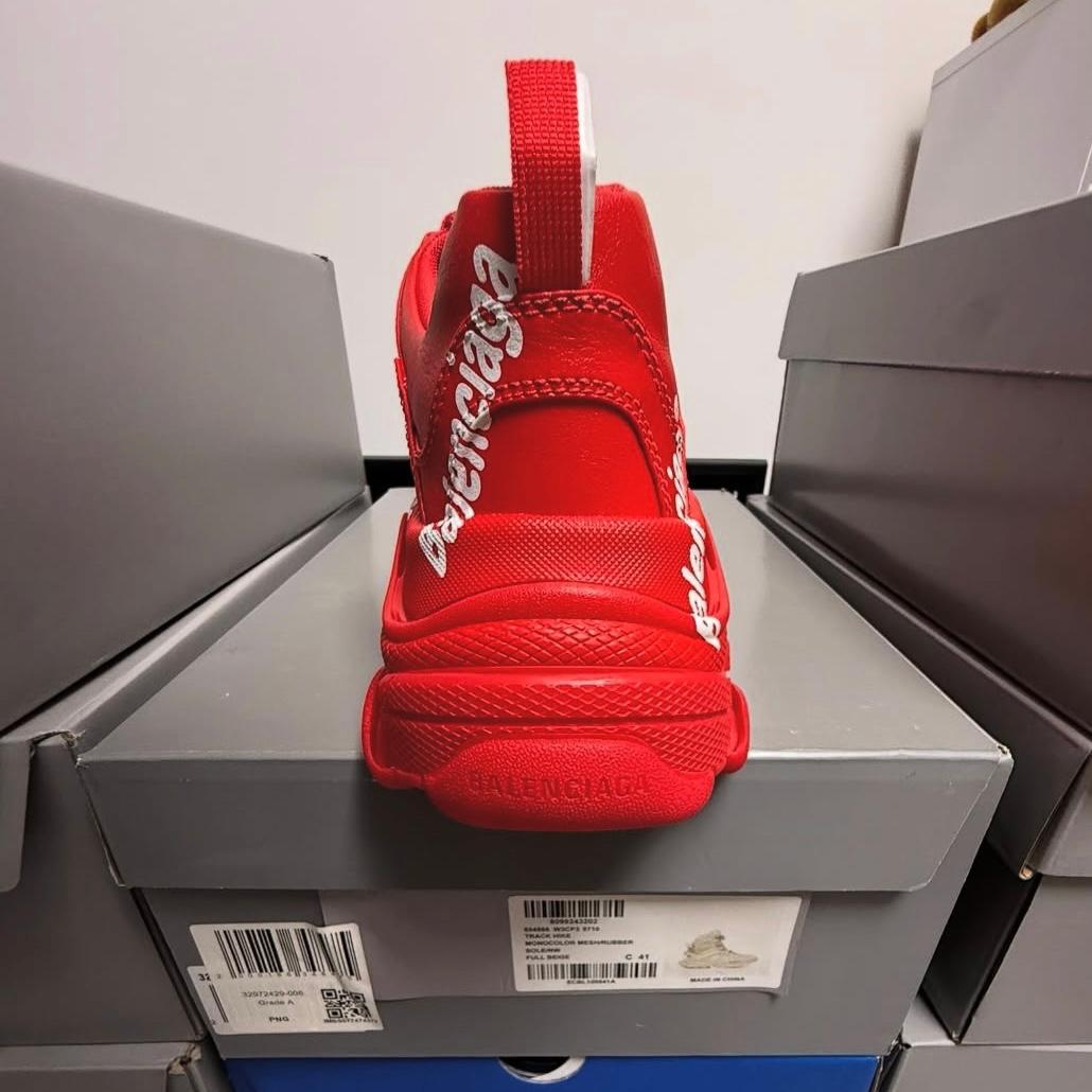 Pantofi Sport Balenciaga Triple S All Over Tomato Rosu