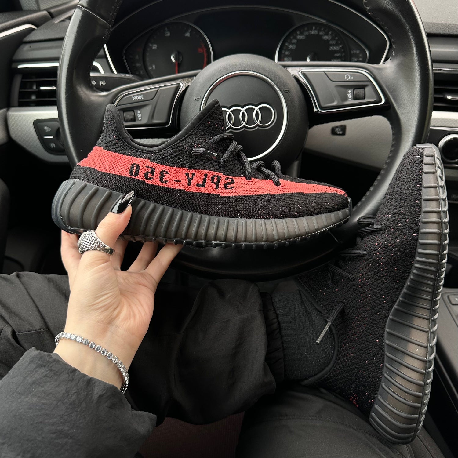 Adidas Yeezy Red Stripe