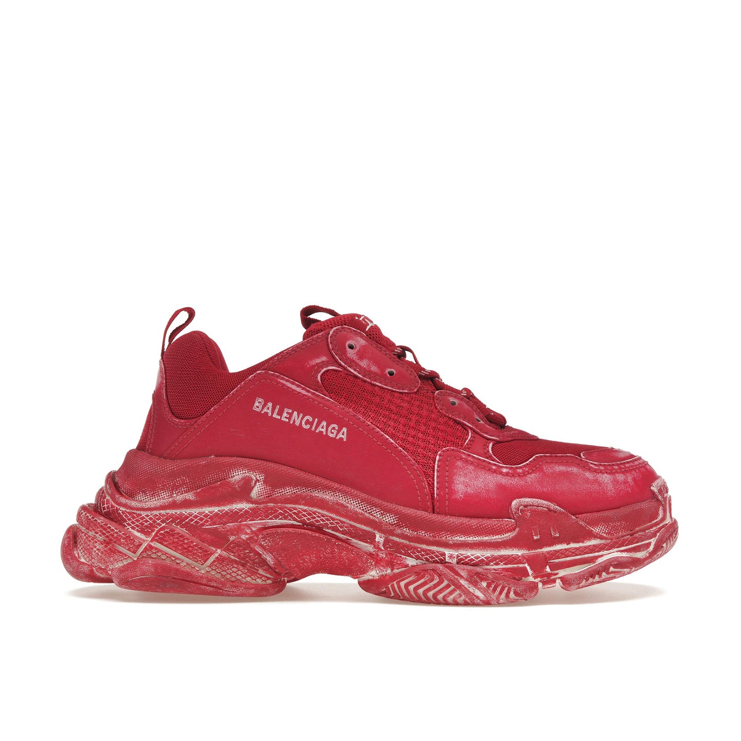 Pantofi Sport Balenciaga Triple S Vintage Red-Rosu