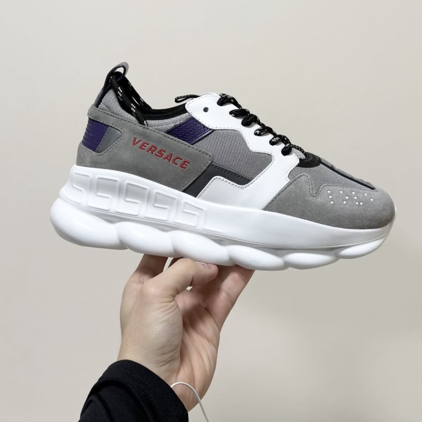 Pantofi Sport Versace Chain Reaction V3 Grey Multicolor