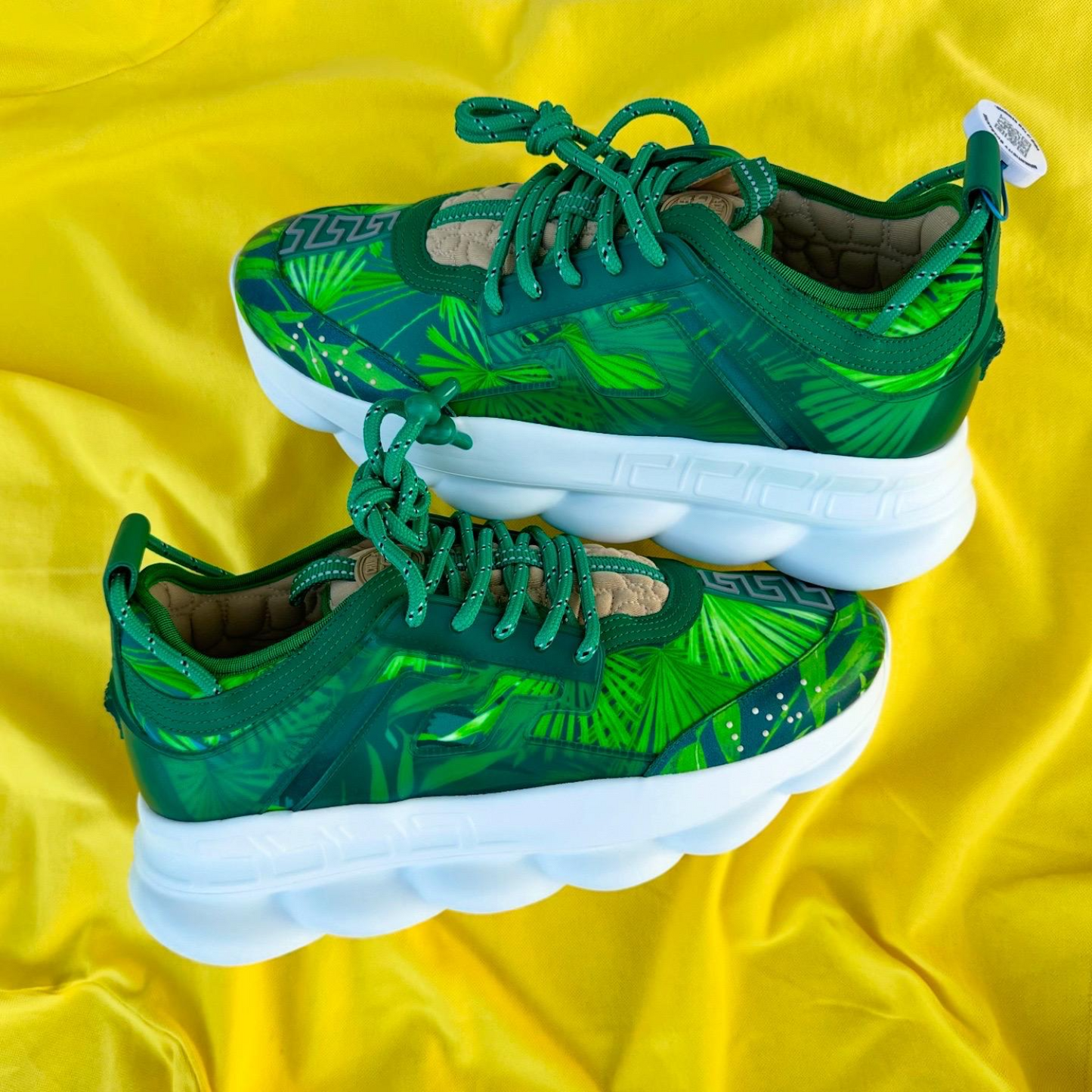 Pantofi Sport Versace Chain Reaction Concepts JLO 2000 Jungle Tropical Green-Emerald