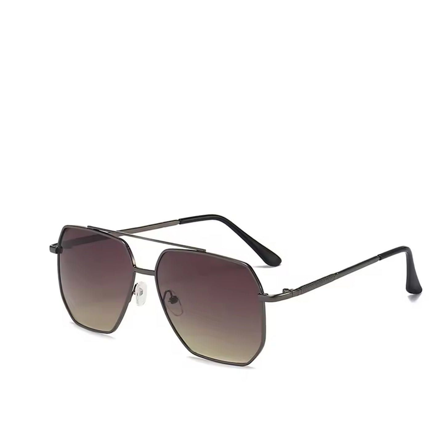 Ochelari de Soare Aviator Hexagonali Dark Yellow Barbat