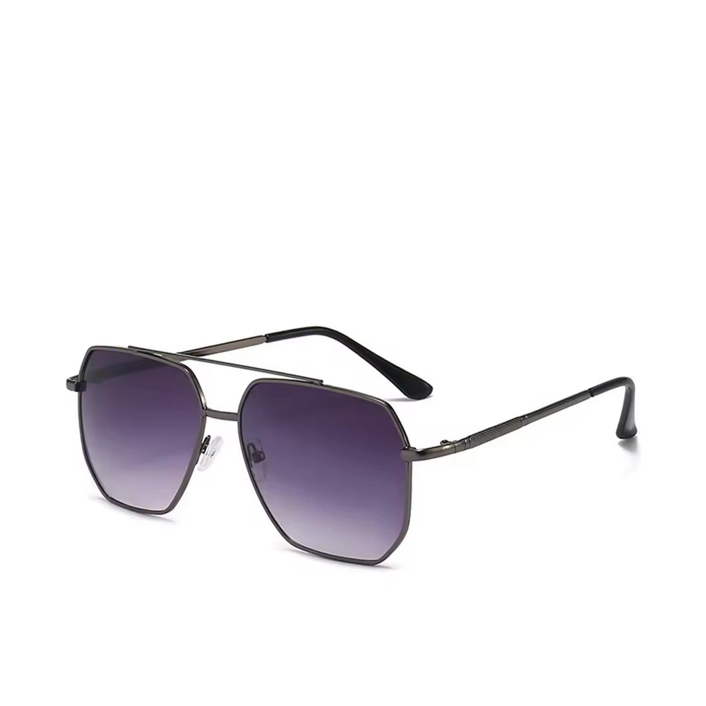 Ochelari de Soare Aviator Hexagonali Gun Grey Barbat