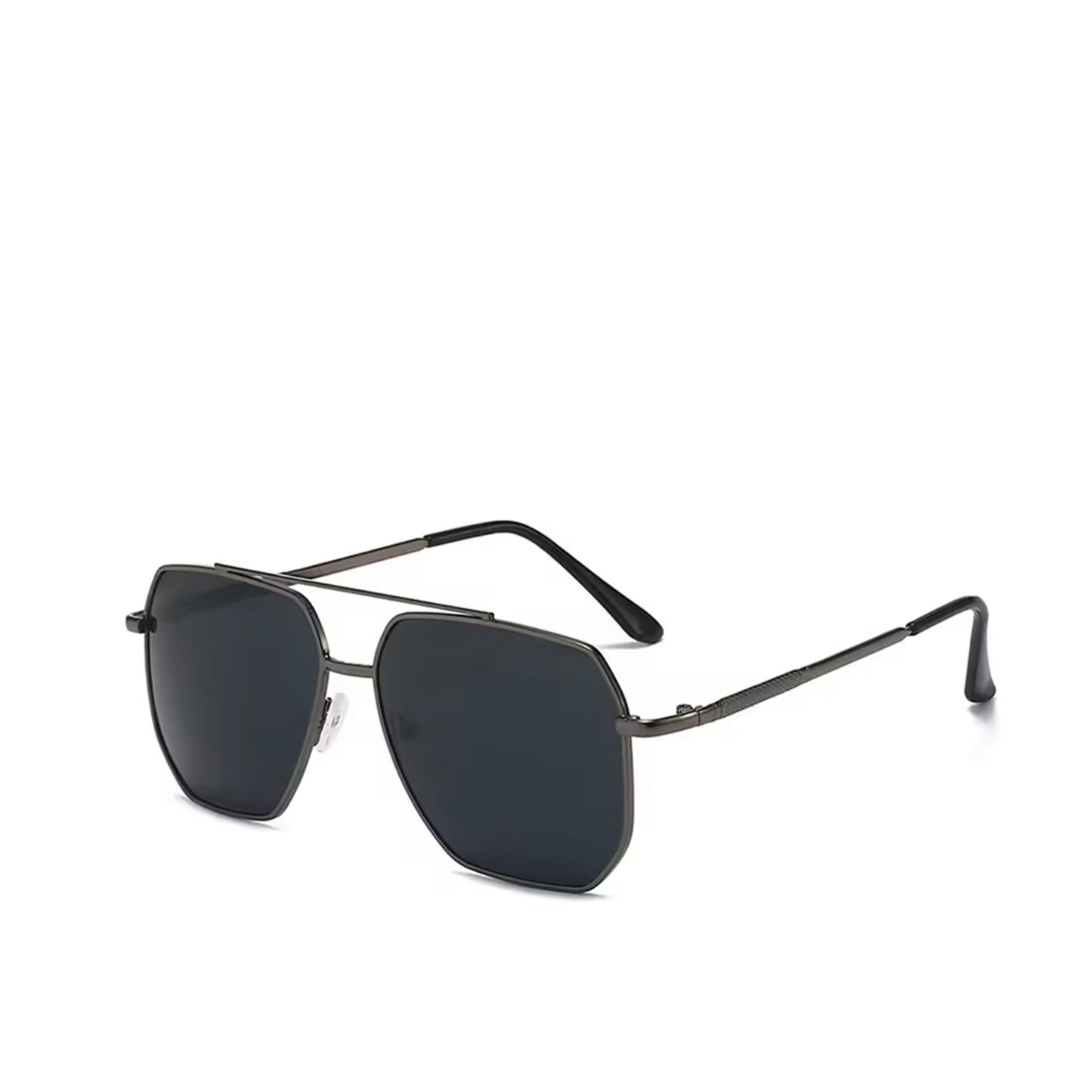 Ochelari de Soare Aviator Hexagonali Black Barbat