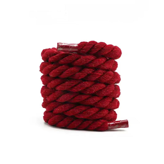 Sireturi grose-Rope Laces 10 mm pentru custom-ul Nike Air Force 1 Low-Burgundy-Red Wine