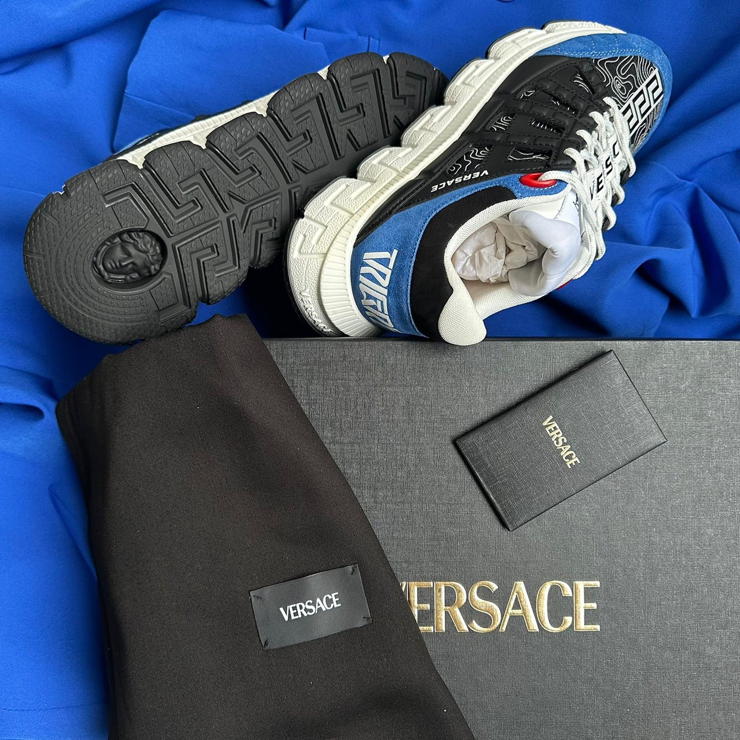 Pantofi Sport Versace Trigreca Black Blue-Albastru DSU80941A16172