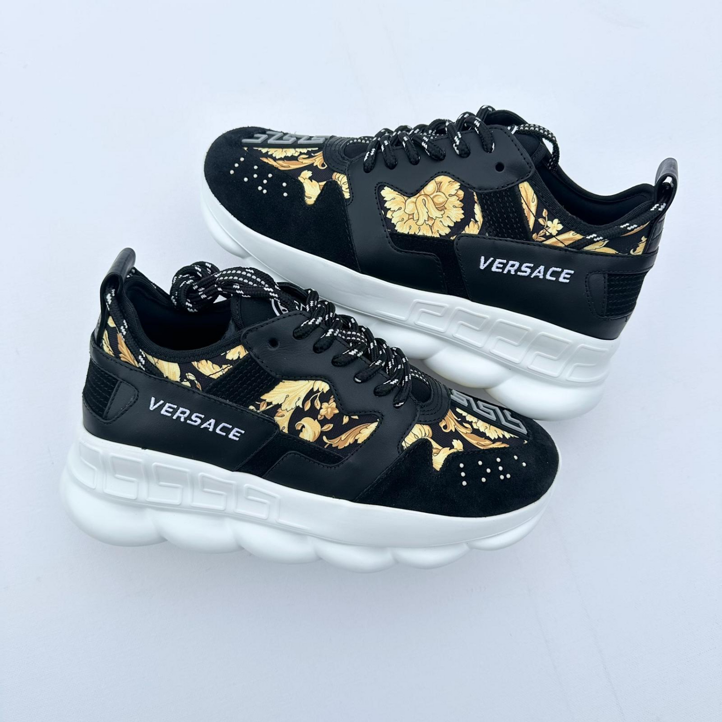Pantofi Sport Versace Chain Reaction V3 Negru-Barocco Print