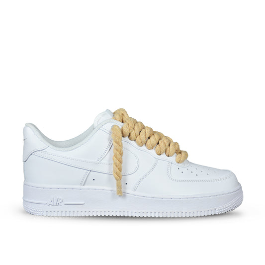 Pantofi Sport Air Force 1 Rope Laces Light Coffee Cream Sail Ochre