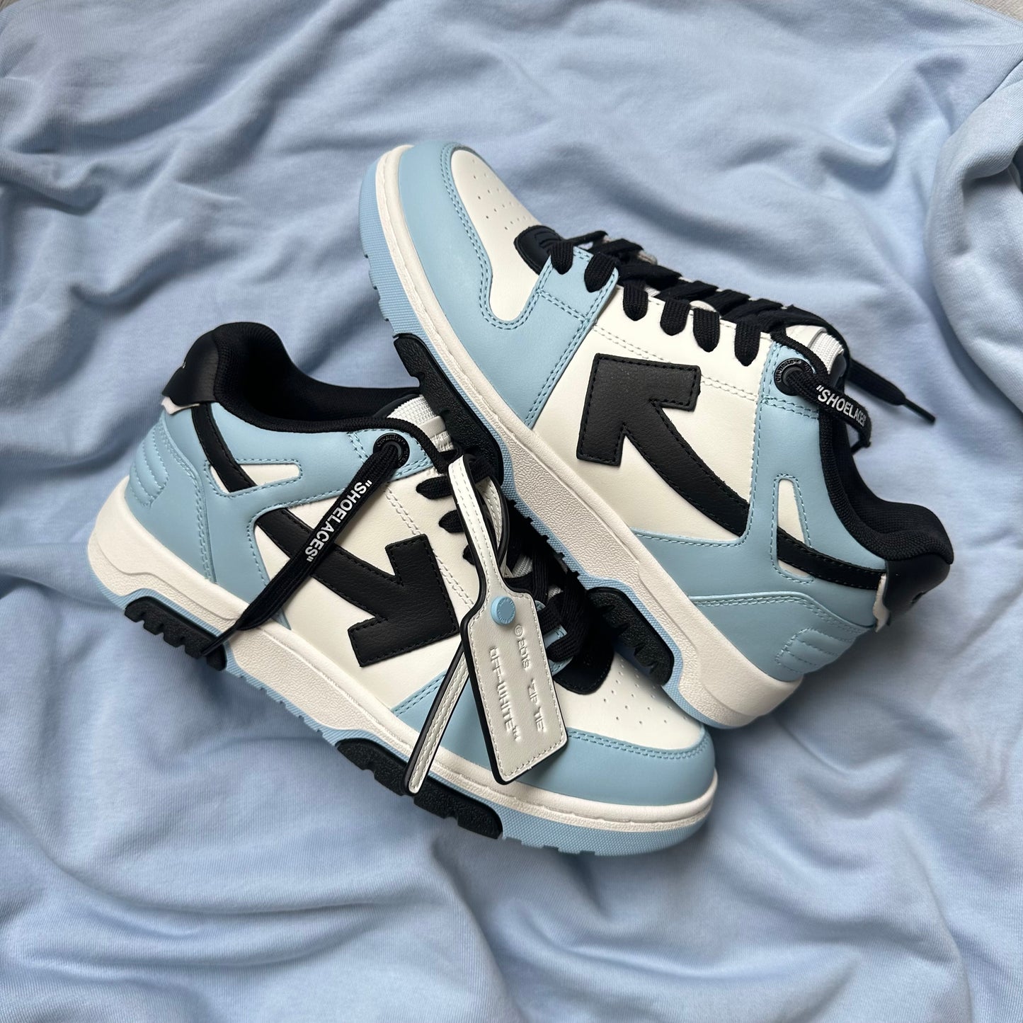 Pantofi Sport Off-White Out Of Office Low Light Blue Black OMIA189F24LEA0054010