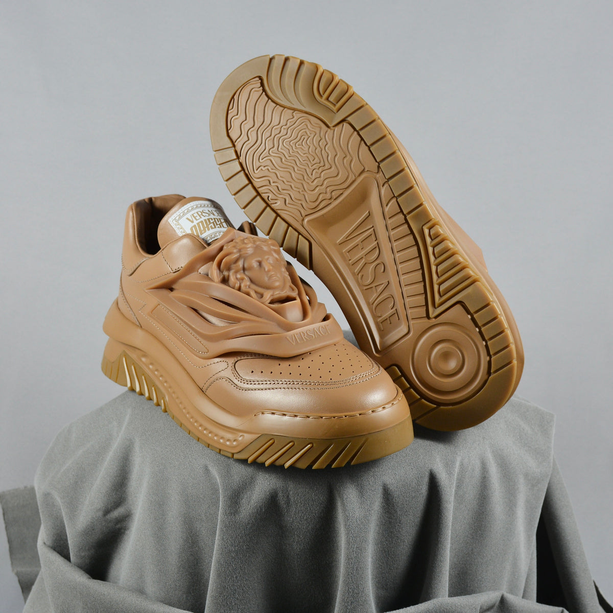 Pantofi Sport Versace Odissea Caged Rubber Medusa Caramel Maro