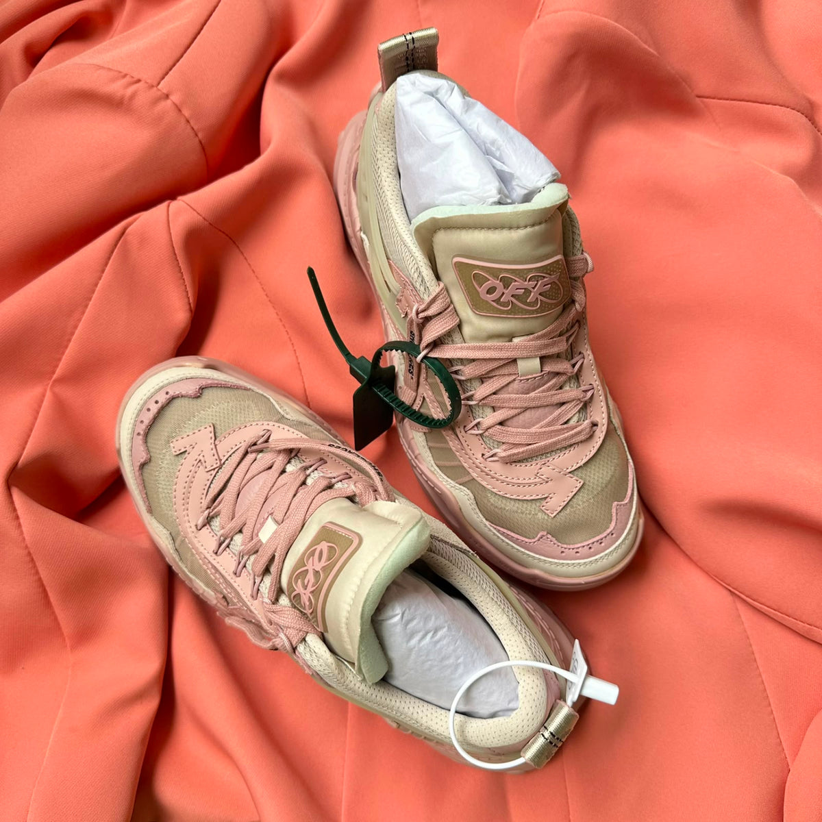 Pantofi Sport Off-White Odsy-1000 Beige Pink Roz Pal OWIA180S22FAB0016130