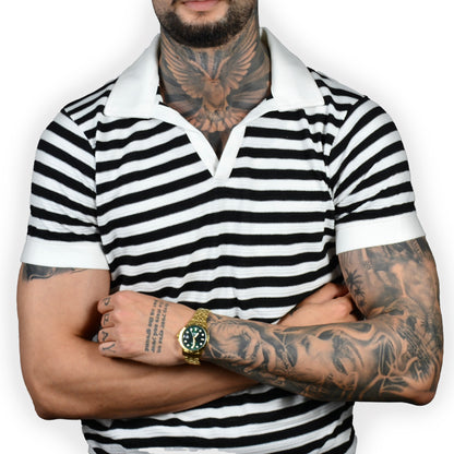 Tricou Polo Old Money Zebra White Black