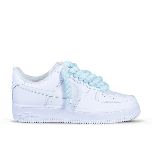 Pantofi Sport Air Force 1 Low Custom Rope Laces Albastru Glacier Blue