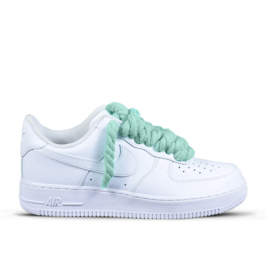 Pantofi Sport Air Force 1 Low Custom Rope Laces Mint-menta