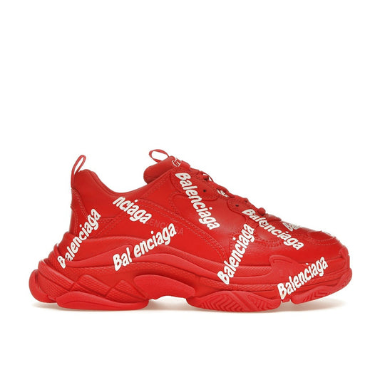 Pantofi Sport Balenciaga Triple S All Over Tomato Rosu
