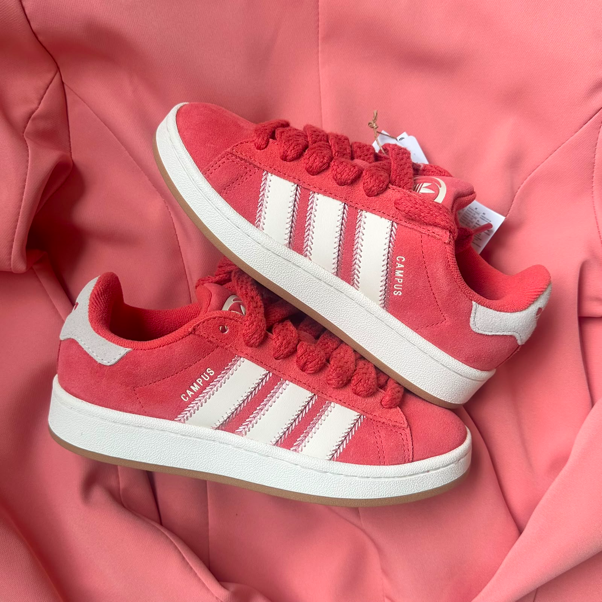 Pantofi Sport Adidas Campus 00 Red Cream Pink Corai JQ5805