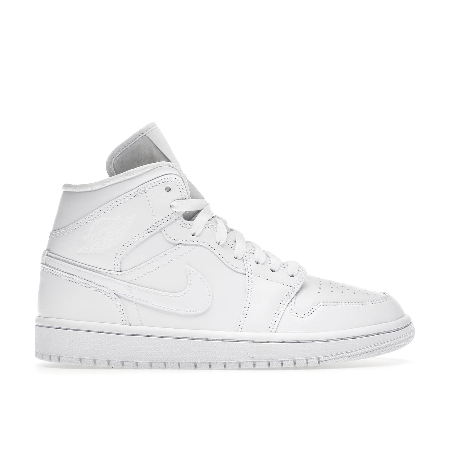 Pantofi Sport Air Jordan 1 Mid Triple White Full Alb