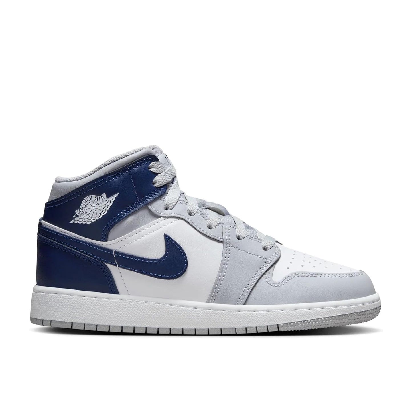 Pantofi Sport Air Jordan 1 Mid Wolfgrey Navy