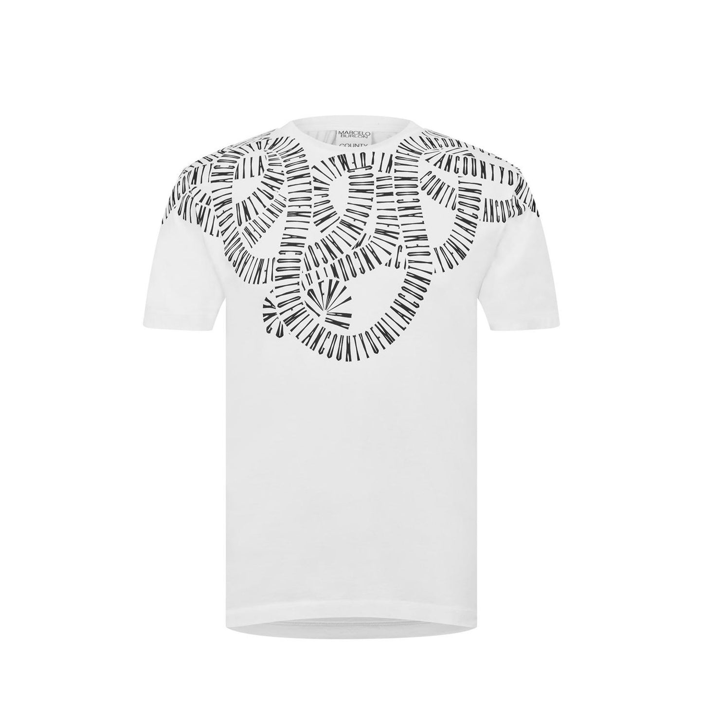 Tricou Marcelo Burlon White Snake Motif CMAA018C99JER003