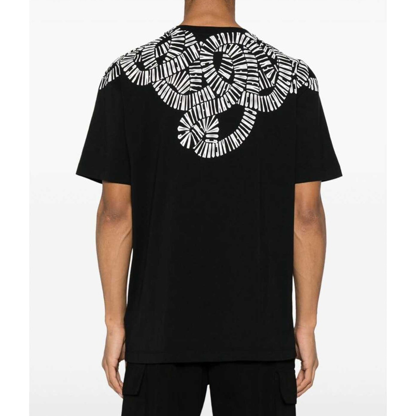 Tricou Marcelo Burlon Black Snake Motif CMAA018F22JER005