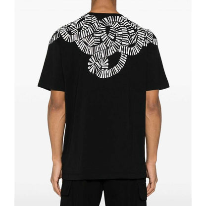 Tricou Marcelo Burlon Black Snake Motif CMAA018F22JER005