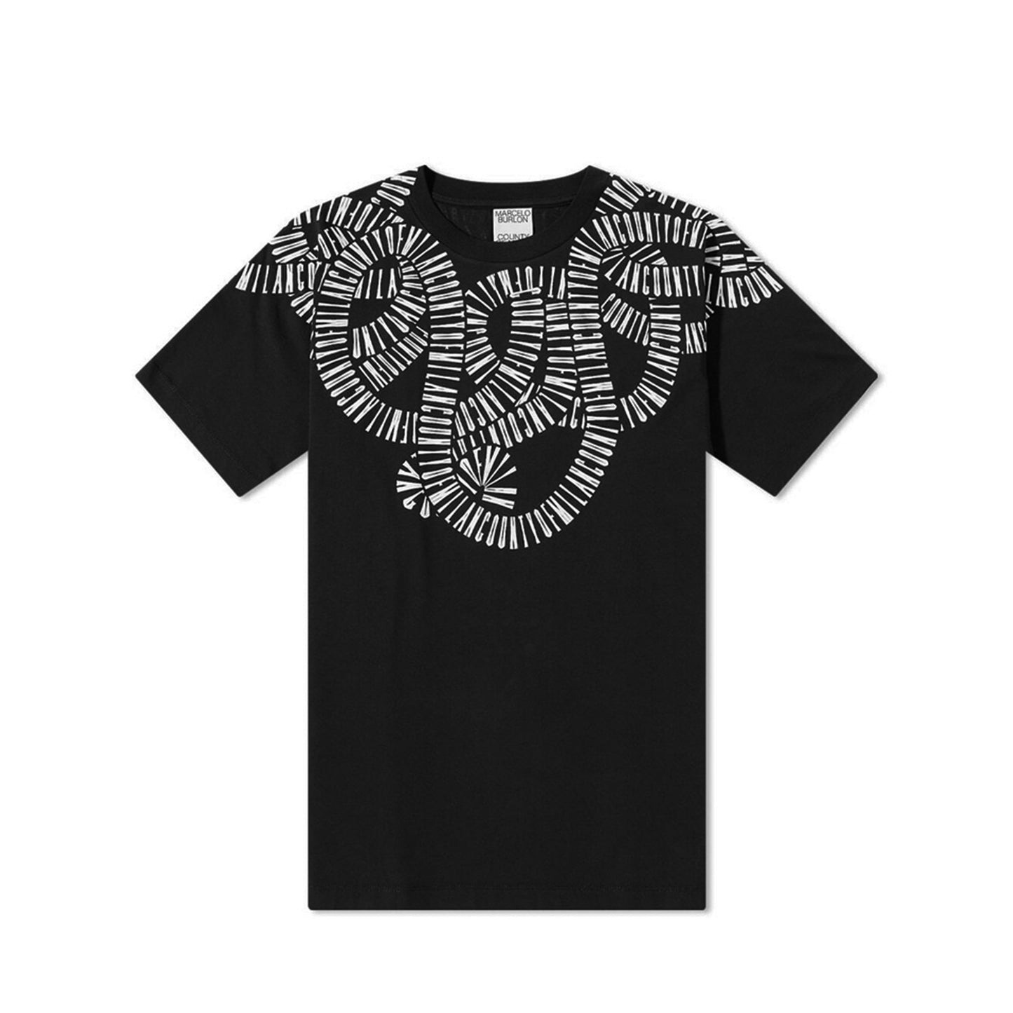 Tricou Marcelo Burlon Black Snake Motif CMAA018F22JER005