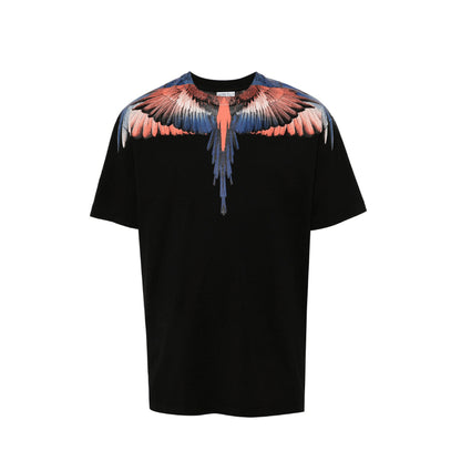 Tricou Marcelo Burlon Black-Multicolor Blue Wings CMAA056S24JER001