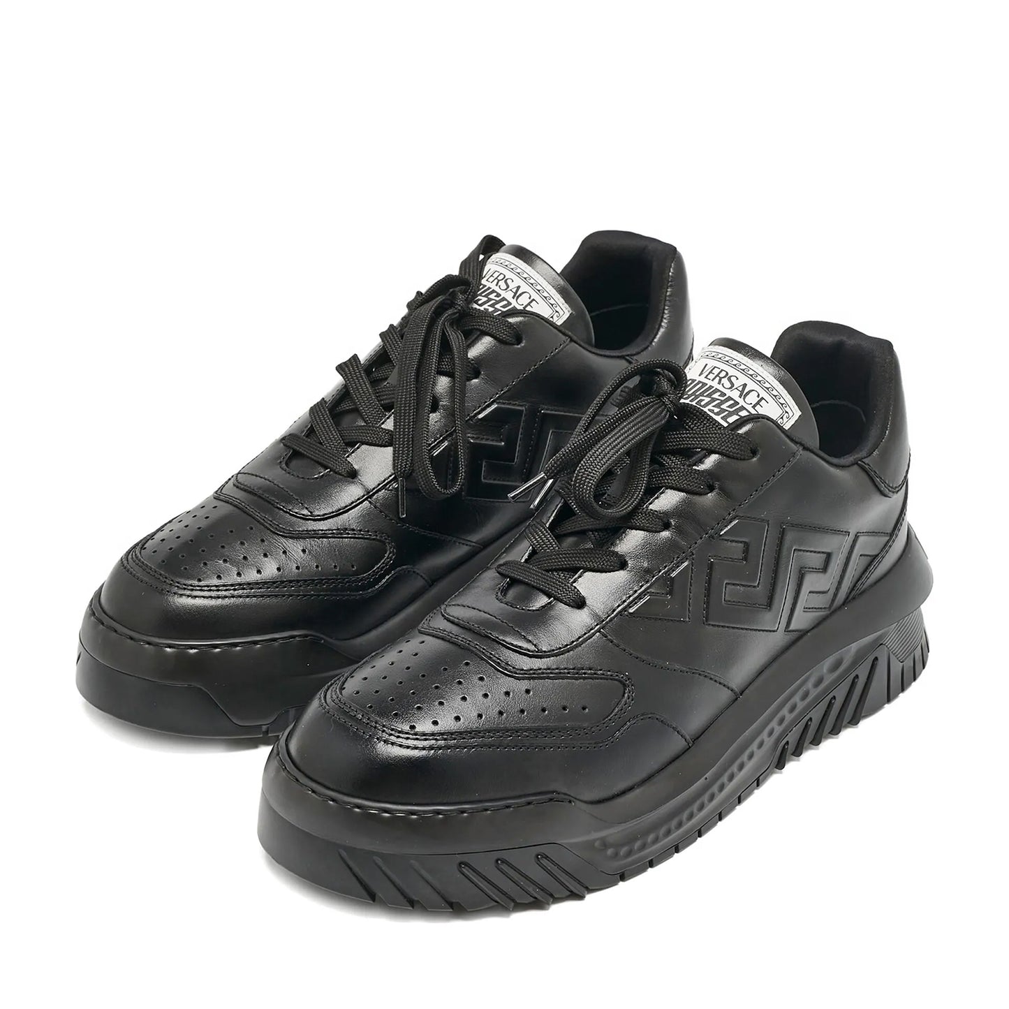 Pantofi Sport Versace Odissea Greek Key Full Black-Negru