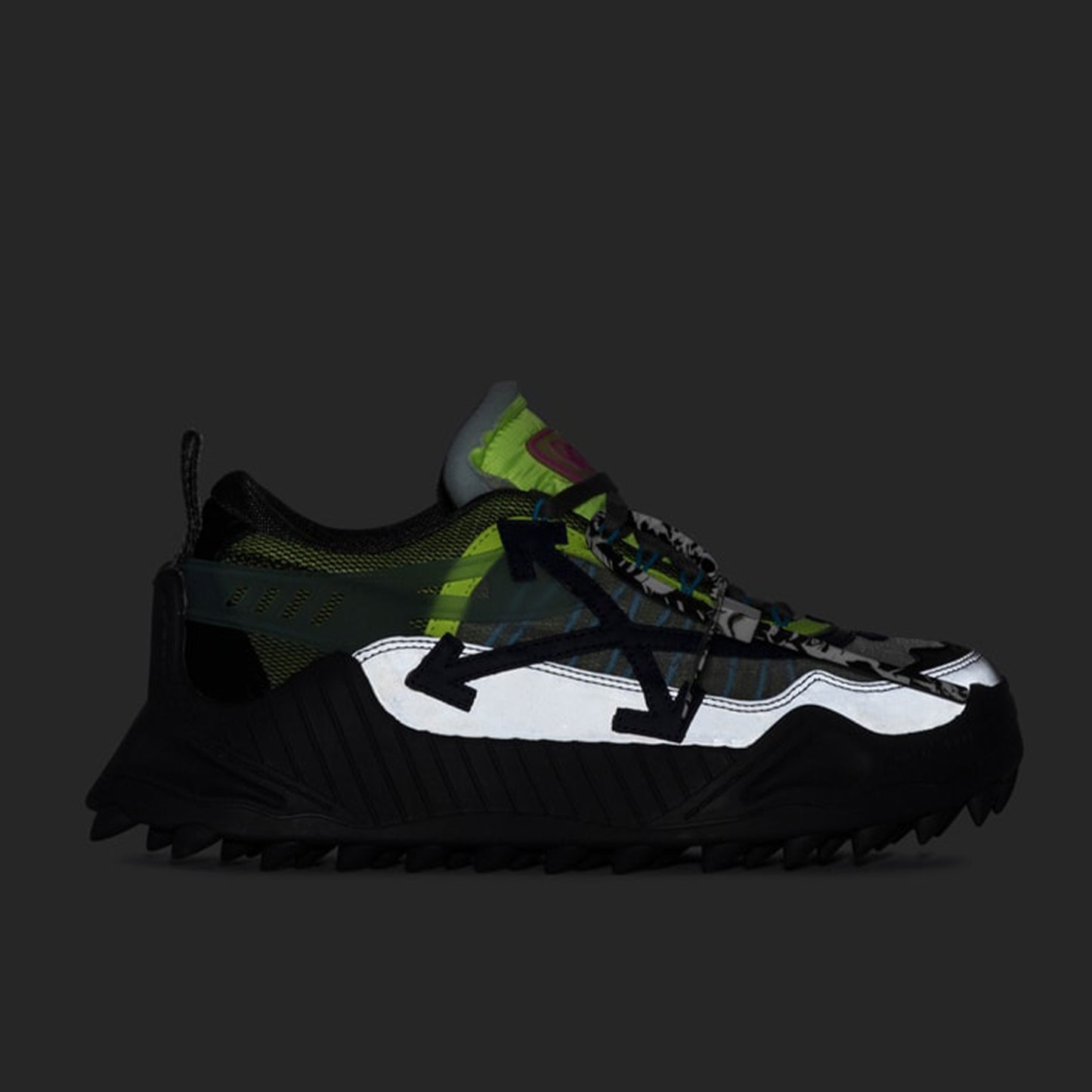 Pantofi Sport Off-White Odsy-1000 Black Blue Yellow Gri Neon