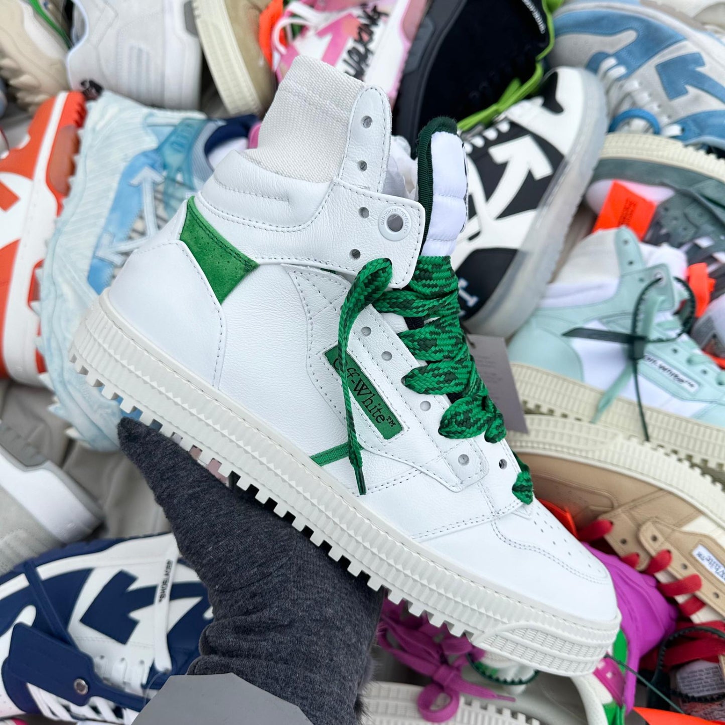 Pantofi Sport Off-White Off-Court 3.0 White Green Verde Jumbo Laces