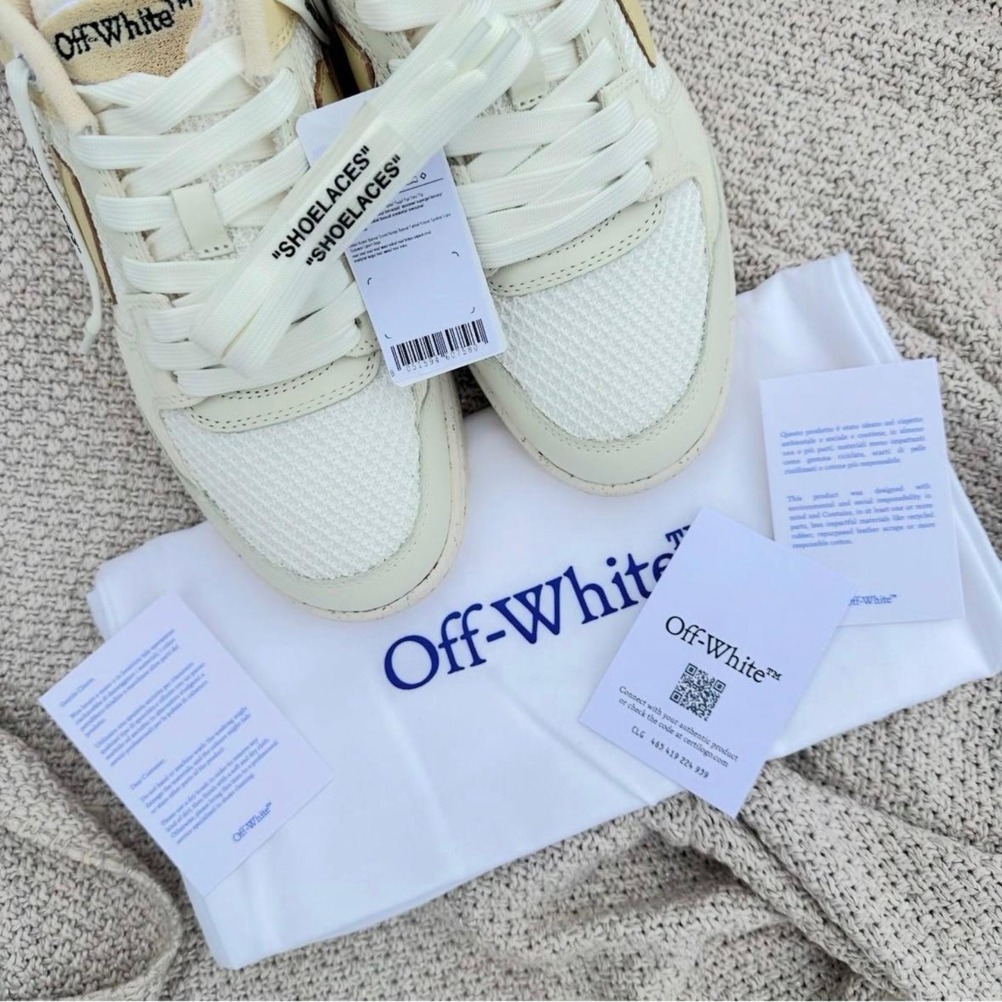 Pantofi Sport Off-White Out Of Office Low Bej- Cream White