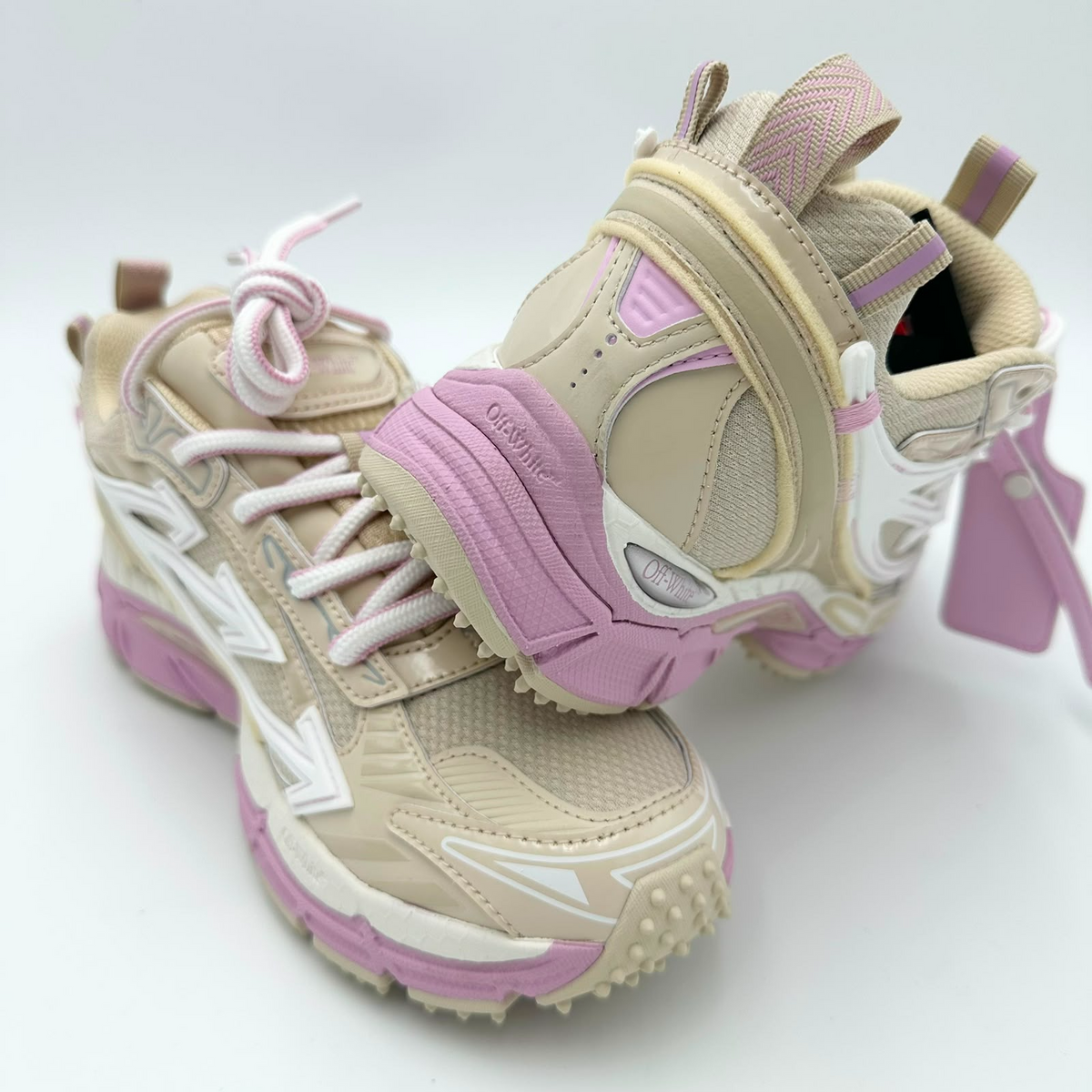 Pantofi Sport Off-White Be Right Back Sail Pink Bej Roz OWIA289S25FAB0026136