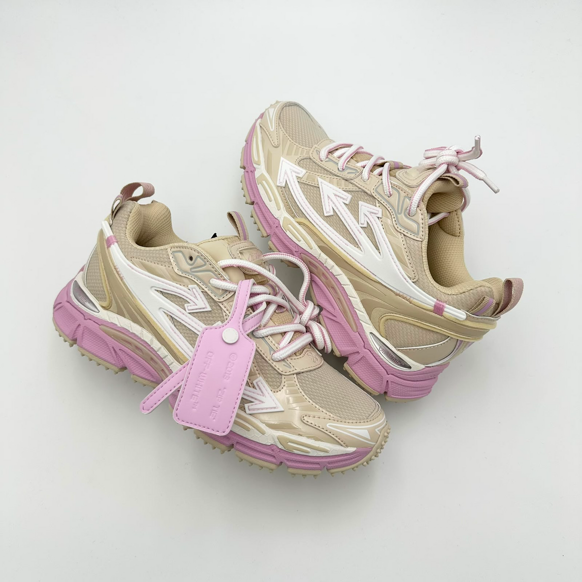 Pantofi Sport Off-White Be Right Back Sail Pink Bej Roz OWIA289S25FAB0026136