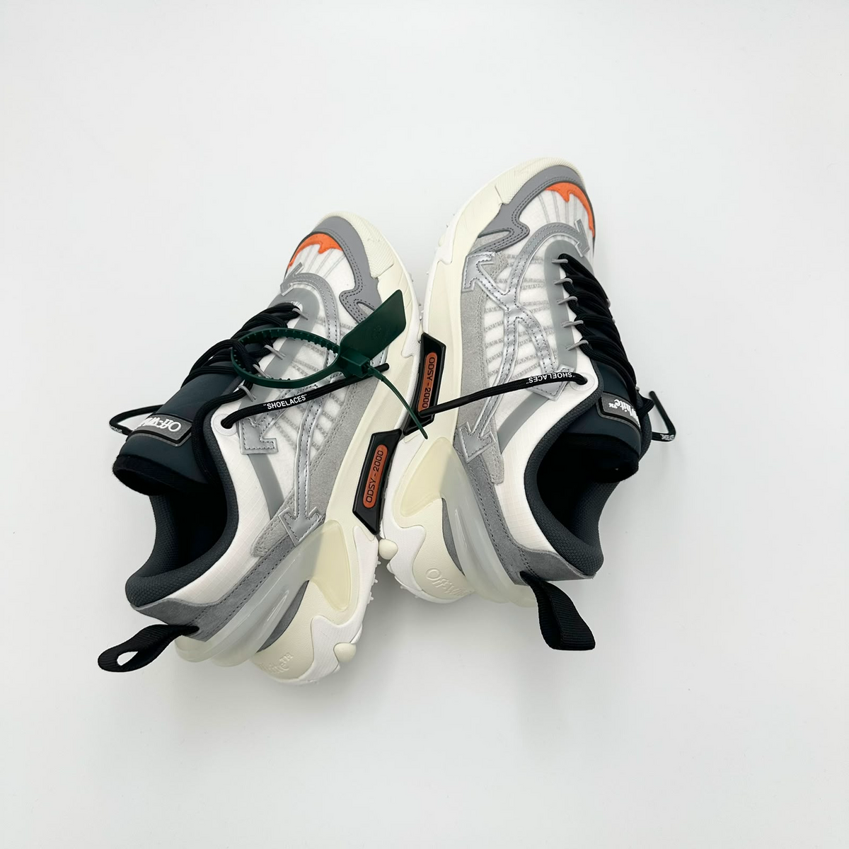 Pantofi Sport Off-White Odsy 2000 Silver Bullet Gri Bej OMIA190F23FAB0010106